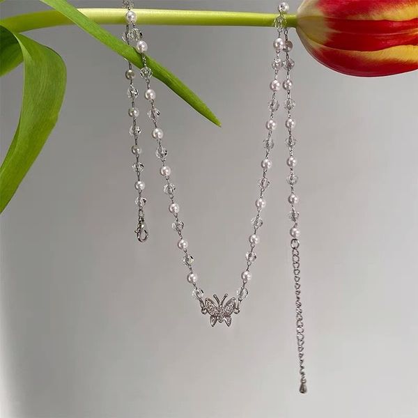 chokers korea butterfly imitation pearl crystal necklace for women vintage punk chain clavicle y2k metal pendant gifts, Golden;silver
chokers korea butterfly imitation pearl crystal necklace for women vintage punk chain clavicle y2k metal pendant gifts, Golden;silver