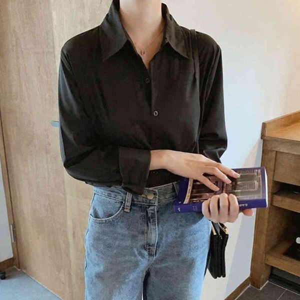 aelegantmis soft office lady white shirt for women blouse turn-down collar ol black shirt woman casual chiffon blouse femme 
aelegantmis soft office lady white shirt for women blouse turn-down collar ol black shirt woman casual chiffon blouse femme