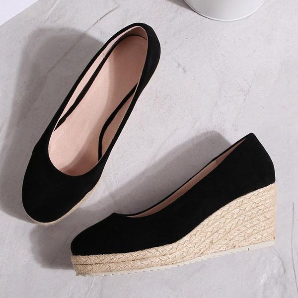 dress shoes fashion women's wedges high heels ladies party brand female pumps wedge heel 7cm big size 42 chaussure femme, Black
dress shoes fashion women's wedges high heels ladies party brand female pumps wedge heel 7cm big size 42 chaussure femme, Black