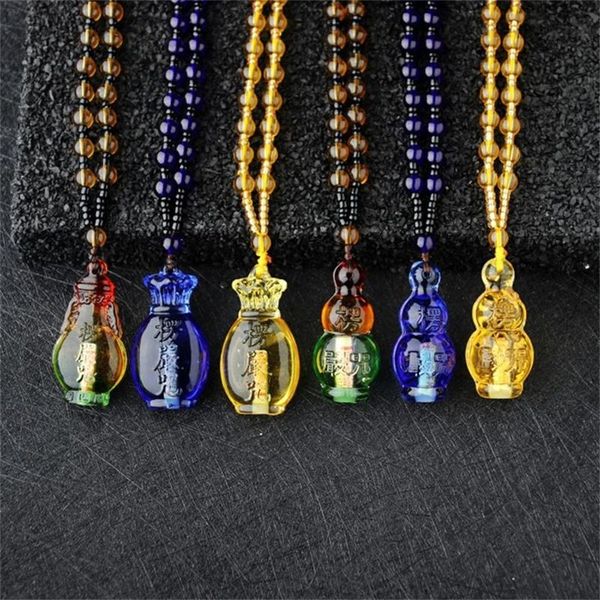 pendant necklaces buddhist shurangama mantra sanskrit men's glass necklace gourd storage amulet religious jewelry, Silver
pendant necklaces buddhist shurangama mantra sanskrit men's glass necklace gourd storage amulet religious jewelry, Silver