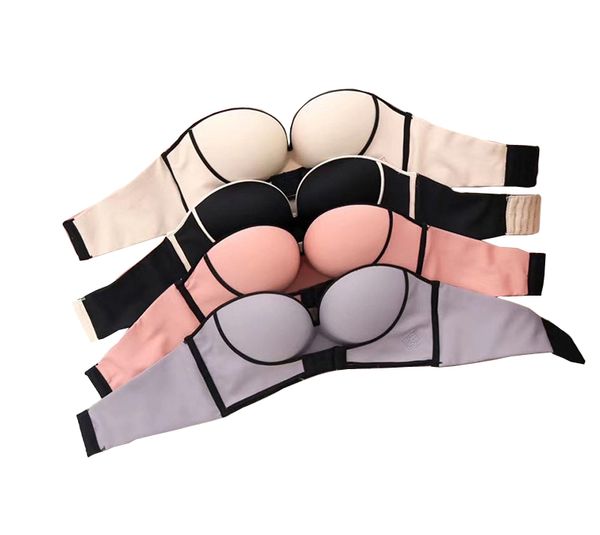 women wedding party half cup bra front closure brassiere one piece invisible backless strapless push up bra underwear, Red;black
women wedding party half cup bra front closure brassiere one piece invisible backless strapless push up bra underwear, Red;black