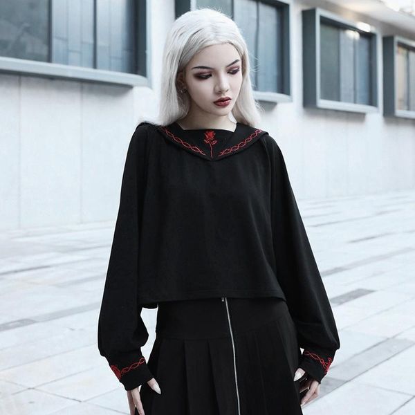 women's hoodies & sweatshirts loose women hoodie gothic black hooded sweatshirt casual collage wind embroidery lady pullover
women's hoodies & sweatshirts loose women hoodie gothic black hooded sweatshirt casual collage wind embroidery lady pullover