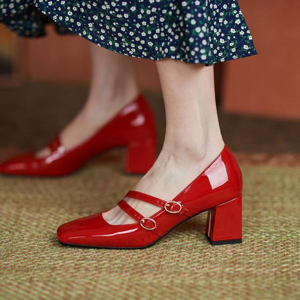 dress shoes fashion women high heels square toe mary janes heel party pearl buckle pumps elegant office shoe, Black
dress shoes fashion women high heels square toe mary janes heel party pearl buckle pumps elegant office shoe, Black