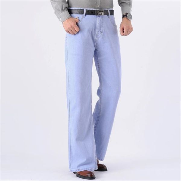 men's flared jeans loose wide-leg pants japanese and korean waist 28-40, Blue
men's flared jeans loose wide-leg pants japanese and korean waist 28-40, Blue