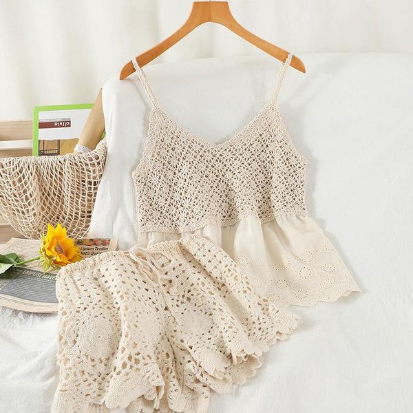women's tracksuits beige/white hollow out casual 2pcs set women v-neck sleeveless camis + high waist wide leg shorts suit summer beach, Gray
women's tracksuits beige/white hollow out casual 2pcs set women v-neck sleeveless camis + high waist wide leg shorts suit summer beach, Gray