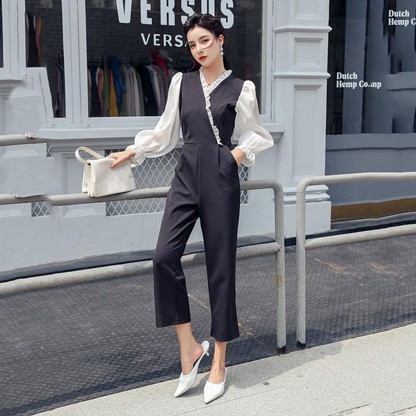 women's jumpsuits & rompers autumn winter 2021 modis streetwear black romper women fashion ruffles jumpsuit female casual overalls fall, Black;white
women's jumpsuits & rompers autumn winter 2021 modis streetwear black romper women fashion ruffles jumpsuit female casual overalls fall, Black;white