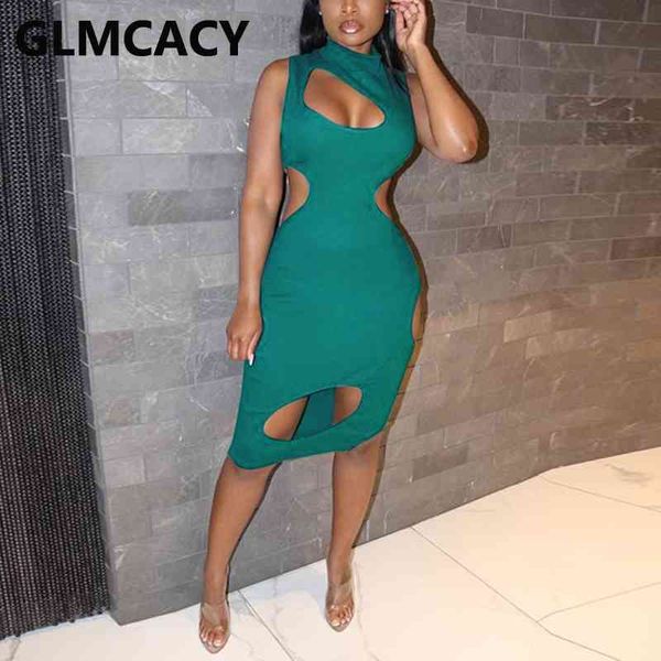 women sleeveless cut out dress slim bodycon midi party club dresses 210702, Black;gray
women sleeveless cut out dress slim bodycon midi party club dresses 210702, Black;gray
