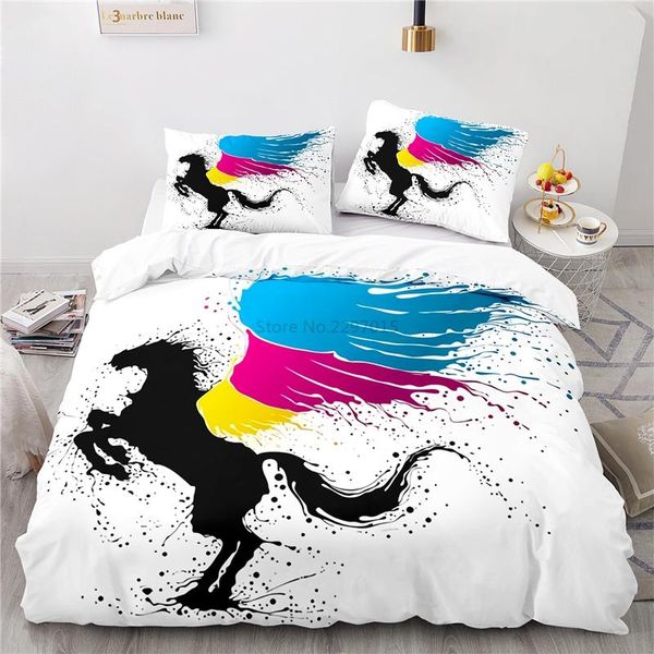 bedding sets animal art horse painting 3d set print duvet cover with pillowcases home textile single double king bed linen
bedding sets animal art horse painting 3d set print duvet cover with pillowcases home textile single double king bed linen
