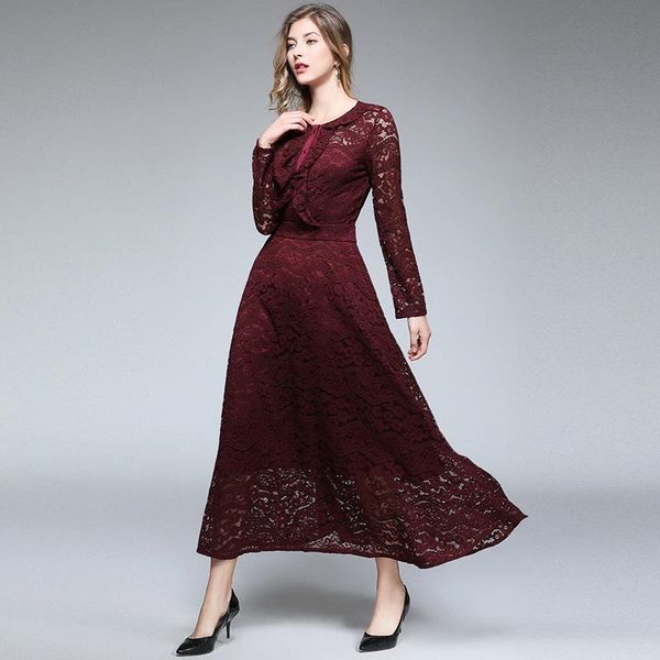 casual dresses 2021 autumn pattern european self-cultivation thin temperament round neck long sleeve lace longuette will pendulum dress, Black;gray
casual dresses 2021 autumn pattern european self-cultivation thin temperament round neck long sleeve lace longuette will pendulum dress, Black;gray