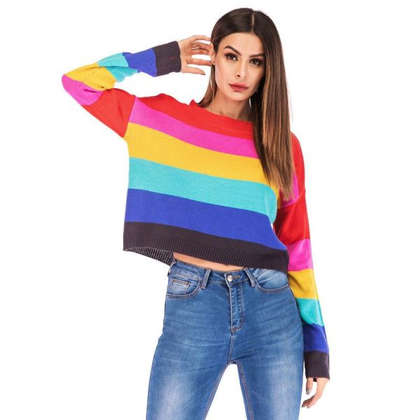 women's sweaters focal20 streetwear hit stripe women knit crop sweater casual o-neck female jumpers pullovers spring autumn lady, White;black
women's sweaters focal20 streetwear hit stripe women knit crop sweater casual o-neck female jumpers pullovers spring autumn lady, White;black