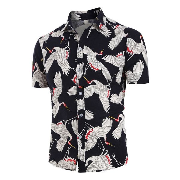 shirt men's hawaii printed splicing pattern casual fashion lapel short sleeve shirt summer blouse shirts for men, White;black
shirt men's hawaii printed splicing pattern casual fashion lapel short sleeve shirt summer blouse shirts for men, White;black