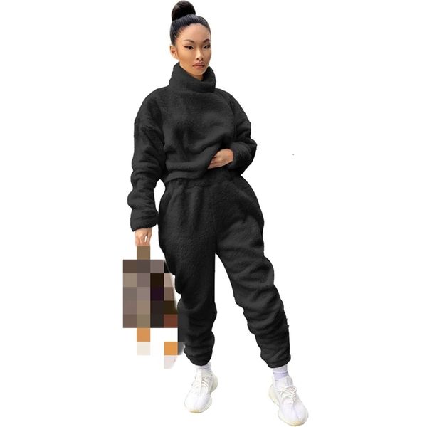 fashion women casual solid sets lamb wool neck long sleeve loose high waist pants tracksuits for streetwear party, Gray
fashion women casual solid sets lamb wool neck long sleeve loose high waist pants tracksuits for streetwear party, Gray
