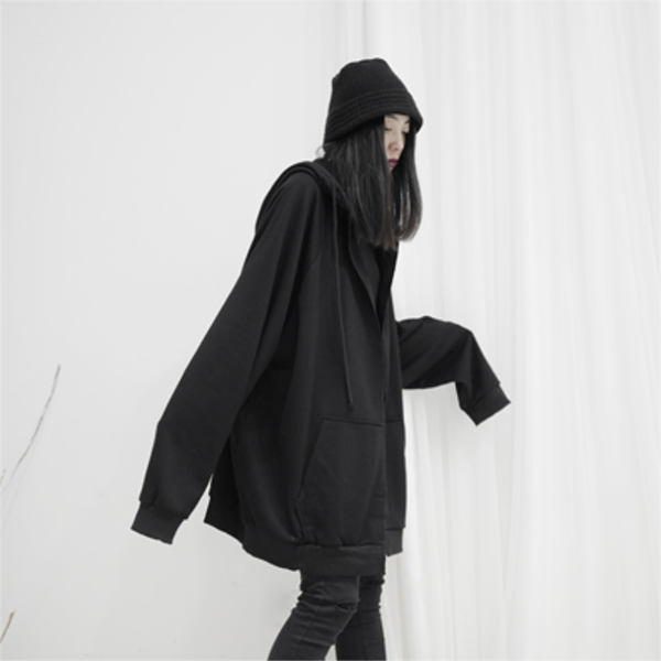 women's wool & blends fall style ladies loose big pocket black hoodie women casual youth fashion trend zipper cardigans
women's wool & blends fall style ladies loose big pocket black hoodie women casual youth fashion trend zipper cardigans