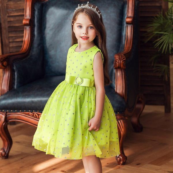 girl's dresses 2021, Red;yellow