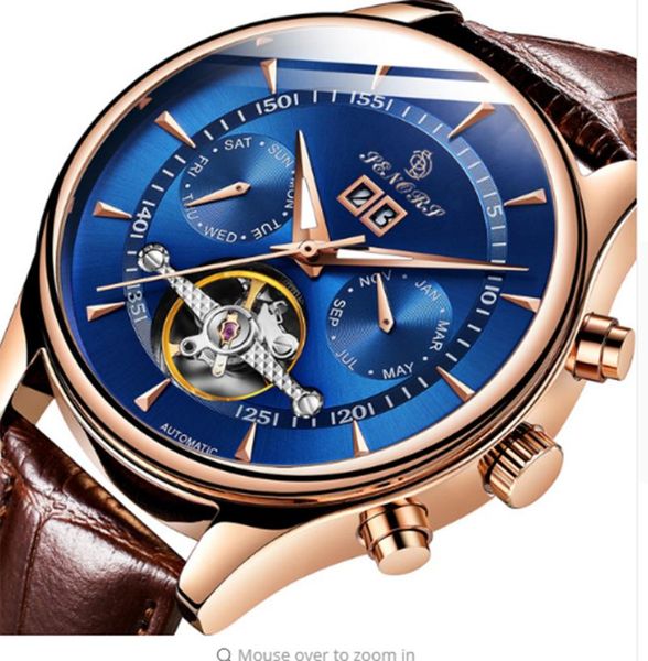 mechanical men wristwatch automatic movement week display watch auto date watches skeleton tourbillon reloj hombre wristwatches, Slivery;brown
mechanical men wristwatch automatic movement week display watch auto date watches skeleton tourbillon reloj hombre wristwatches, Slivery;brown