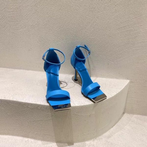 sandals open toe women metal ankle strap thin high heels blue/black/white fashion ladies slides pumps party shoes
sandals open toe women metal ankle strap thin high heels blue/black/white fashion ladies slides pumps party shoes