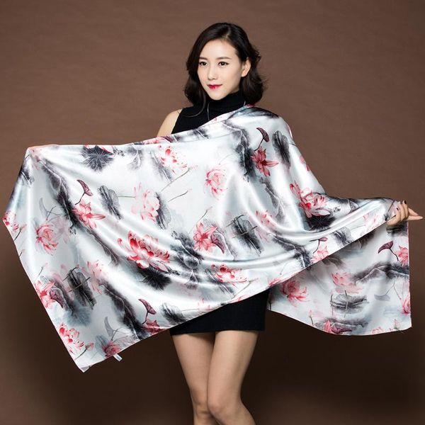 scarves wraps gift silky satin shawl ladies all-match double sided printing oversized travel scarf shawls long schal, Blue;gray
scarves wraps gift silky satin shawl ladies all-match double sided printing oversized travel scarf shawls long schal, Blue;gray