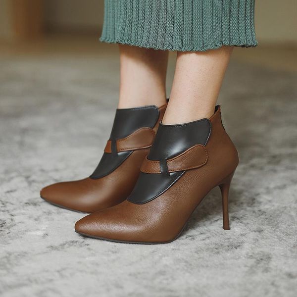 boots party style pointed toe ankle color matching zipper red brown black high heel stiletto riding women's shoes
boots party style pointed toe ankle color matching zipper red brown black high heel stiletto riding women's shoes