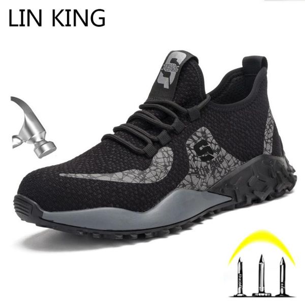 boots lin king big size breathable knit men work safety shoes steel toe puncture proof lightweight indestructible man sneakers, Black
boots lin king big size breathable knit men work safety shoes steel toe puncture proof lightweight indestructible man sneakers, Black