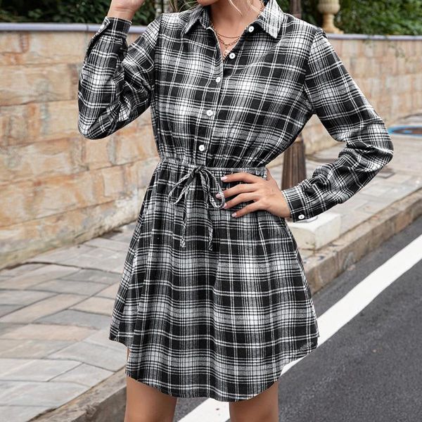 casual dresses plaid women's dress mid-length winter waist-length for women evening party mini vestido de mujer, Black;gray
casual dresses plaid women's dress mid-length winter waist-length for women evening party mini vestido de mujer, Black;gray