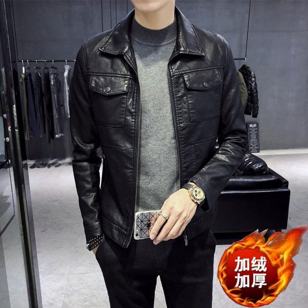 men's jackets qiu dong men coat leather jacket locomotive pu nightclub of cultivate one's morality, Black;brown
men's jackets qiu dong men coat leather jacket locomotive pu nightclub of cultivate one's morality, Black;brown