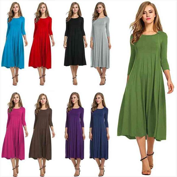 spring autumn fashion amp 39 womens dresses s mid sleeve long crew neck solid color big plus size female party, Black;gray
spring autumn fashion amp 39 womens dresses s mid sleeve long crew neck solid color big plus size female party, Black;gray