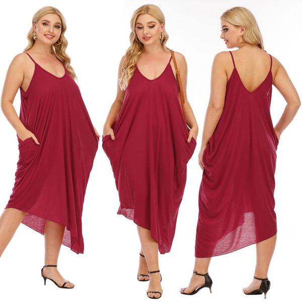 women's swimwear 2021 dress v-neck suspender high waist halter irregular loose double pockets are thin solid color summer skirt women, White;black
women's swimwear 2021 dress v-neck suspender high waist halter irregular loose double pockets are thin solid color summer skirt women, White;black