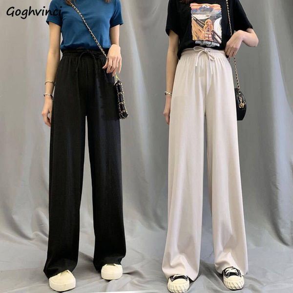 casual pants women solid summer drape mopping all-match elegant lace-up elastic-waist spring long trousers korean style chic women's &, Black;white
casual pants women solid summer drape mopping all-match elegant lace-up elastic-waist spring long trousers korean style chic women's &, Black;white
