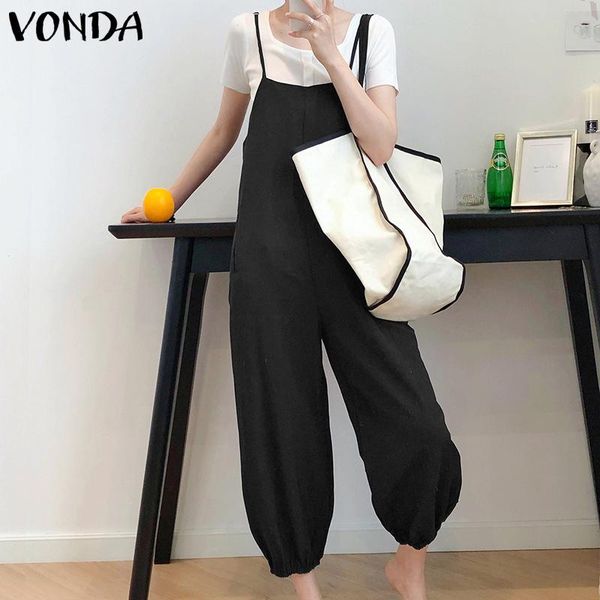 women summer sleeveless jumpsuit fashion solid rompers casual pants long trousers suspenders vintage overalls femme s-5xl women's jumps, Black;white
women summer sleeveless jumpsuit fashion solid rompers casual pants long trousers suspenders vintage overalls femme s-5xl women's jumps, Black;white