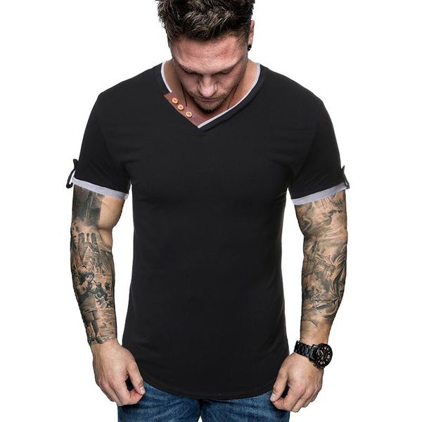 shirt men's fashion solid color v collar slim fit casual short - sleeved t- t-shirts, White;black
shirt men's fashion solid color v collar slim fit casual short - sleeved t- t-shirts, White;black