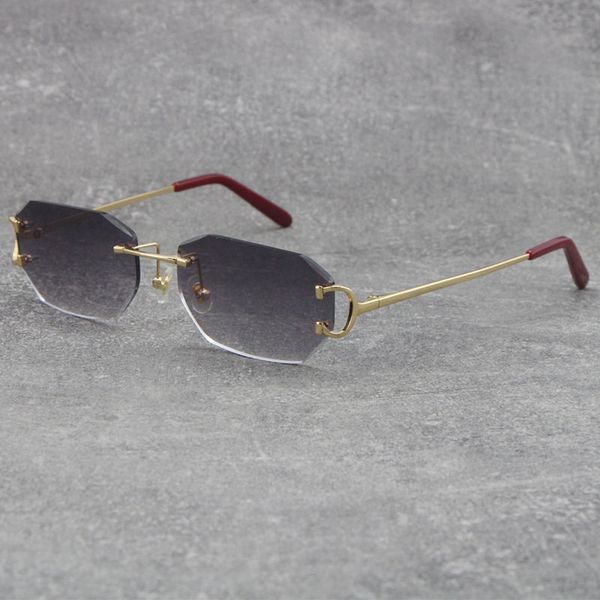 new luxury designer eyeglasses for men women rimless sunglasses 18k gold square metal frame vintage sun glasses brown cut lens mens brand ca, White;black
new luxury designer eyeglasses for men women rimless sunglasses 18k gold square metal frame vintage sun glasses brown cut lens mens brand ca, White;black