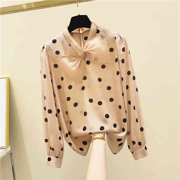 blouses polka dot lace-up bow chiffon women's spring retro shirt feminina womens blouses and blusa mujer, White
blouses polka dot lace-up bow chiffon women's spring retro shirt feminina womens blouses and blusa mujer, White
