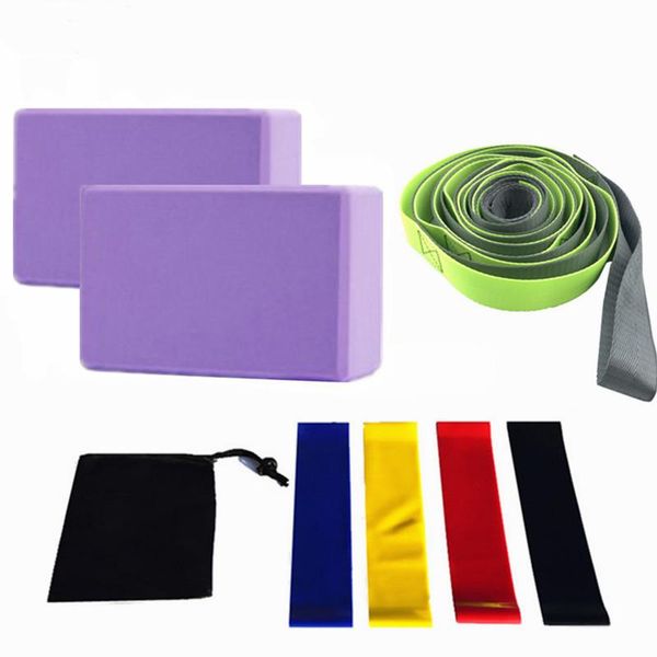 8pcs yoga equipment set chain blocks stretch belt resistance loop band home gym fitness kit pilates exercise stripes
8pcs yoga equipment set chain blocks stretch belt resistance loop band home gym fitness kit pilates exercise stripes