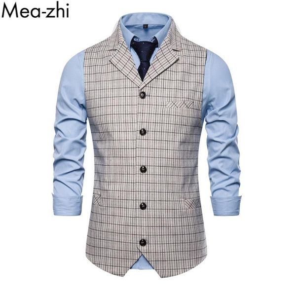 men's vests men plaid blazer suit vest single breasted casual business formal mens sleeveless waistcoat, Black;white
men's vests men plaid blazer suit vest single breasted casual business formal mens sleeveless waistcoat, Black;white