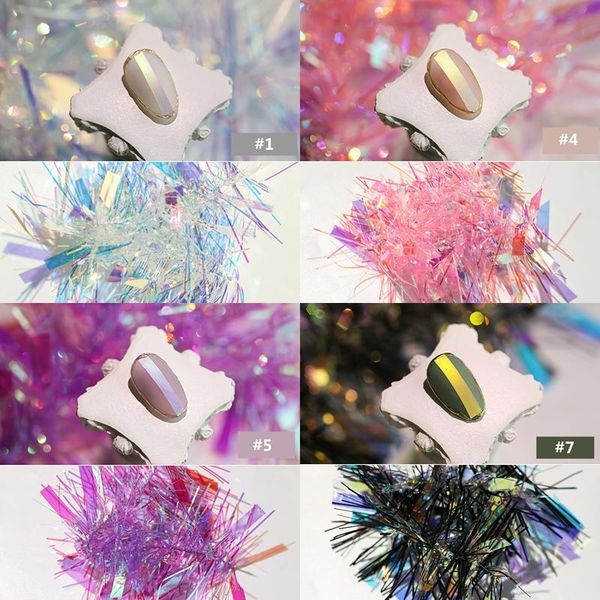 1pc aurora glass paper 3d nail art decoration holographic strip diy chamelon foils design fancy manicure set for nails decorations, Silver;gold 
1pc aurora glass paper 3d nail art decoration holographic strip diy chamelon foils design fancy manicure set for nails decorations, Silver;gold