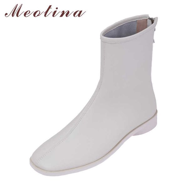 meotina ankle boots women shoes genuine leather low heel short boots square toe thick heels zip lady boots autumn winter beige 210608, Black
meotina ankle boots women shoes genuine leather low heel short boots square toe thick heels zip lady boots autumn winter beige 210608, Black