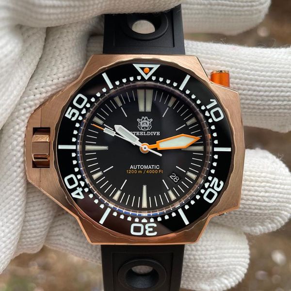 wristwatches steeldive 1969s bronze watch big size 56mm 1200m water resistant nh35 automatic bi-direction ceramic bezel diving sapphire, Slivery;brown
wristwatches steeldive 1969s bronze watch big size 56mm 1200m water resistant nh35 automatic bi-direction ceramic bezel diving sapphire, Slivery;brown