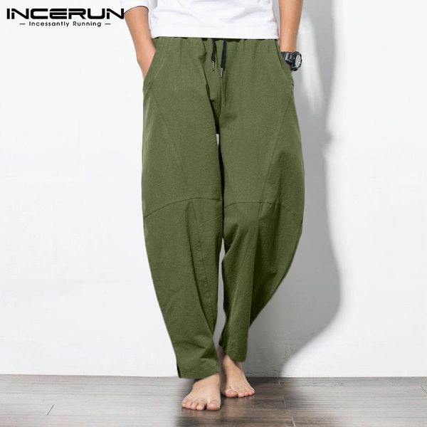 men's pants fashionable pantalones soild color all-match trousers cotton casual streetwear tapered wide-leg s-5xl incerun, Black
men's pants fashionable pantalones soild color all-match trousers cotton casual streetwear tapered wide-leg s-5xl incerun, Black