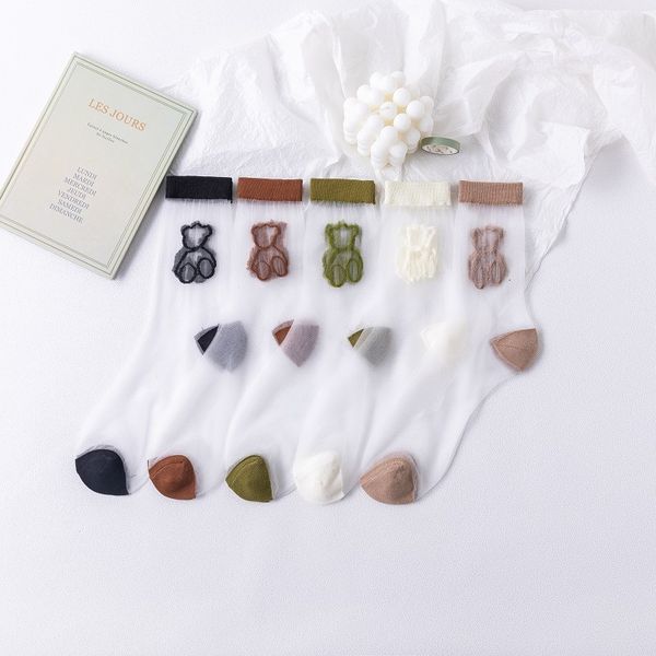little bear female spring and summer glass silk transparent net stockings sweet ins tube, Red;black
little bear female spring and summer glass silk transparent net stockings sweet ins tube, Red;black