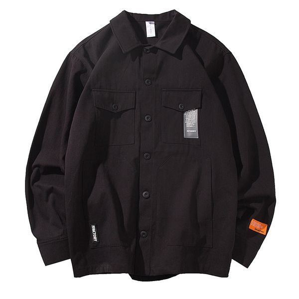 men's jackets spring autumn brand personality printing hong kong style thin black coat men's lapel tooling casual student denim ja, Black;brown
men's jackets spring autumn brand personality printing hong kong style thin black coat men's lapel tooling casual student denim ja, Black;brown