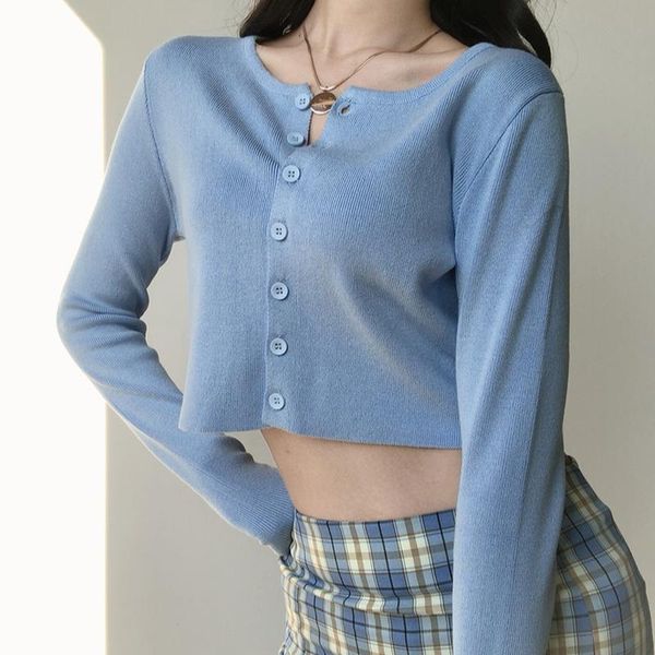 women's knits & tees single breasted solid knitted sweater for women slim o-neck ladies crop spring short style female cardigans, White
women's knits & tees single breasted solid knitted sweater for women slim o-neck ladies crop spring short style female cardigans, White