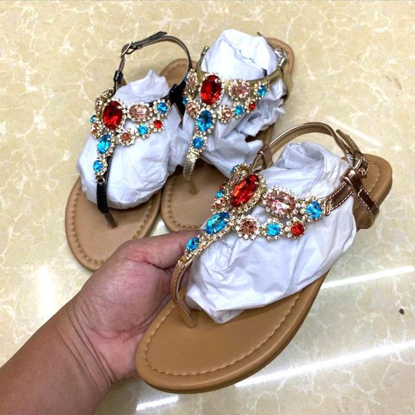 women's sandals 2021 summer shoes woman fashion colored rhinestones gladiator style flat with crystal plus size ladies sandalia, Black
women's sandals 2021 summer shoes woman fashion colored rhinestones gladiator style flat with crystal plus size ladies sandalia, Black