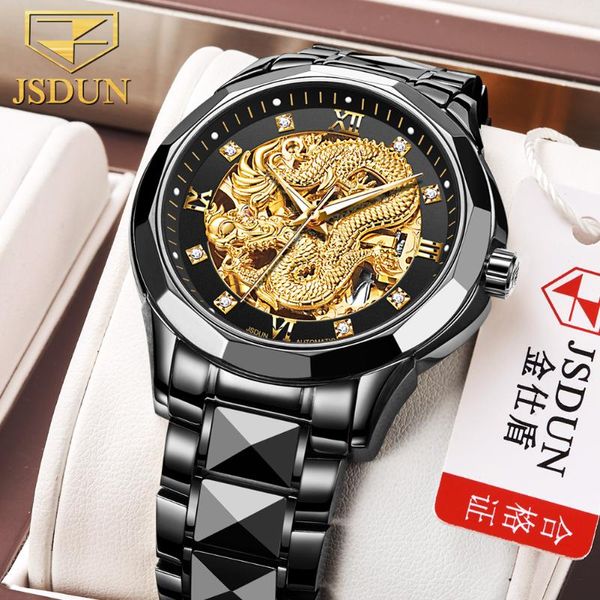 wristwatches jsdun men's automatic watch gold hollow luxury mechanical stainless steel waterproof relogio masculino 8840, Slivery;brown
wristwatches jsdun men's automatic watch gold hollow luxury mechanical stainless steel waterproof relogio masculino 8840, Slivery;brown