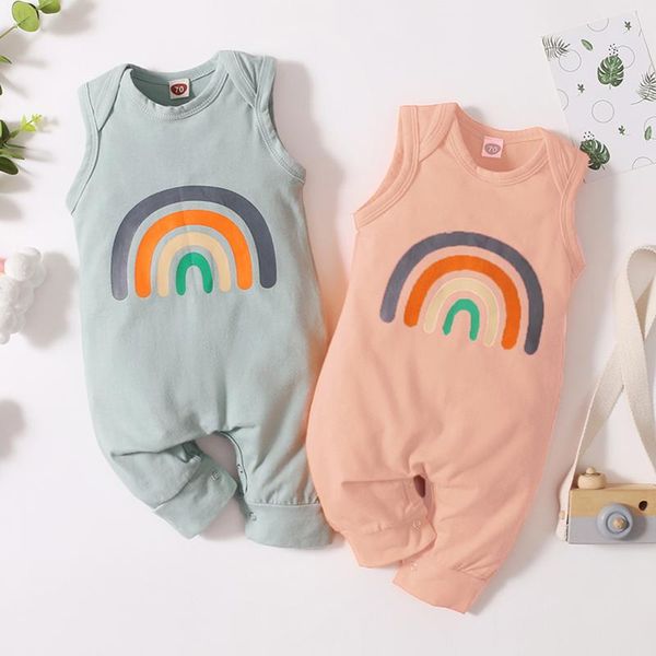 jumpsuits 0-18m baby girls boys rompers summer born infant rainbow pattern print sleeveless romper clothes, Blue
jumpsuits 0-18m baby girls boys rompers summer born infant rainbow pattern print sleeveless romper clothes, Blue