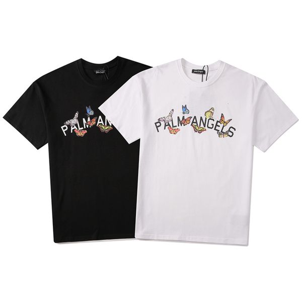 pa summer butterfly letter print slogan short sleeve t shirt men's and women's leisure brand top, White;black
pa summer butterfly letter print slogan short sleeve t shirt men's and women's leisure brand top, White;black