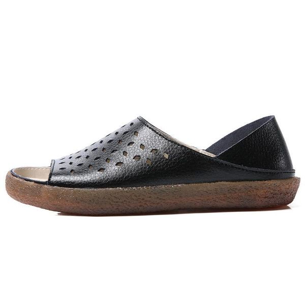 sandals weibate mom women summer hollow leather beef tendon bottom lightweight flat non-slip women's oaxc, Black
sandals weibate mom women summer hollow leather beef tendon bottom lightweight flat non-slip women's oaxc, Black
