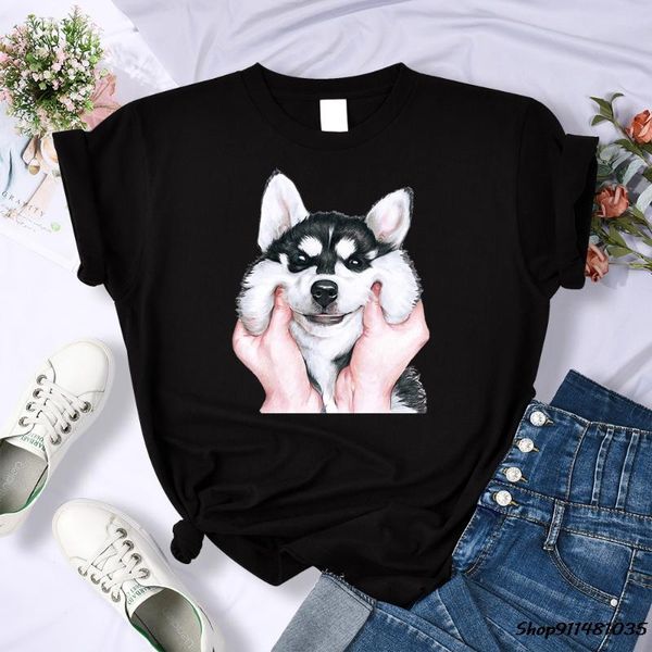 cute animal husky cool printed tshirt women fashion o-neck tee clothes breathable t shirts casual crewneck brand women's t-shirt, White
cute animal husky cool printed tshirt women fashion o-neck tee clothes breathable t shirts casual crewneck brand women's t-shirt, White
