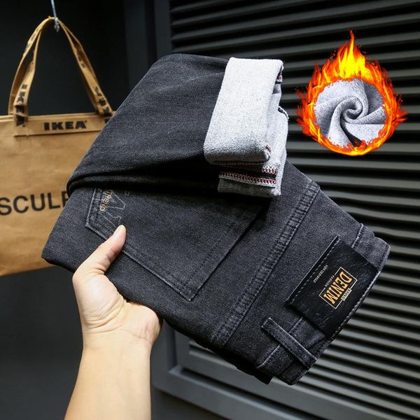 men's jeans autumn style slim small right angle fashion casual warmth thick harem pants stretch cotton, Blue
men's jeans autumn style slim small right angle fashion casual warmth thick harem pants stretch cotton, Blue