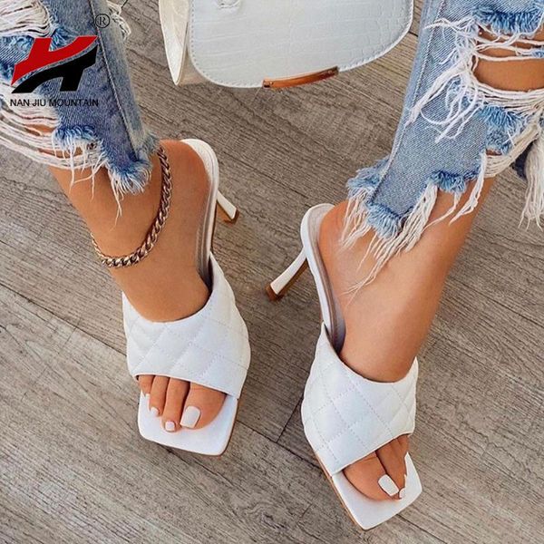 slippers nan jiu mountain 2021 women summer high heel fine square head sandals fashion open toe shoes solid plus size 35-42, Black 
slippers nan jiu mountain 2021 women summer high heel fine square head sandals fashion open toe shoes solid plus size 35-42, Black