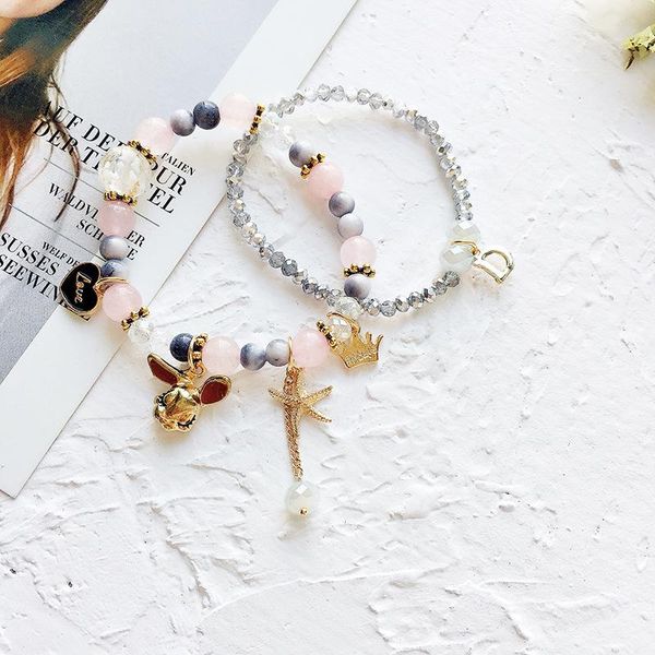 beaded, strands beaded multi-layer crystal bracelet pendant double layer bohemian women's charm, Black
beaded, strands beaded multi-layer crystal bracelet pendant double layer bohemian women's charm, Black